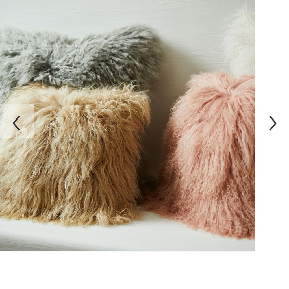 West elm fur pillow